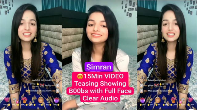 Simran Beautiful Instagram Influencer – Premium Live Teasing – Finally Showing Boobs Live Video
